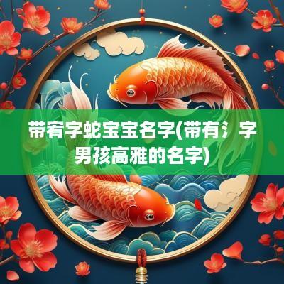 带宥字蛇宝宝名字(带有氵字男孩高雅的名字)