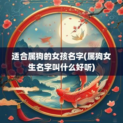 适合属狗的女孩名字(属狗女生名字叫什么好听)