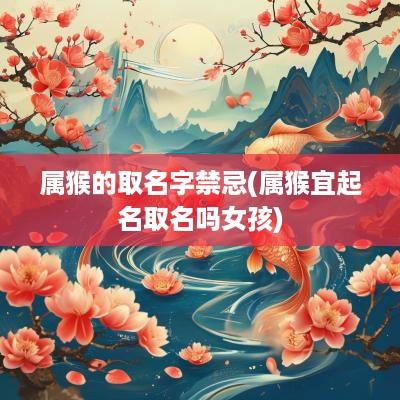 属猴的取名字禁忌(属猴宜起名取名吗女孩)