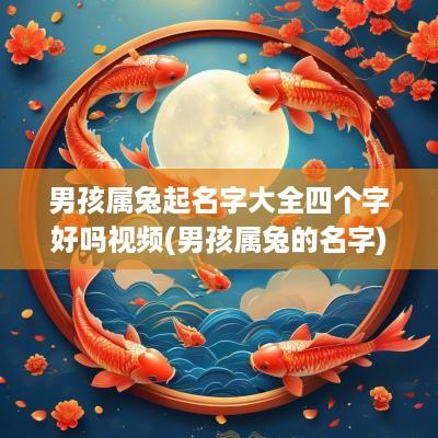 男孩属兔起名字大全四个字好吗视频(男孩属兔的名字)