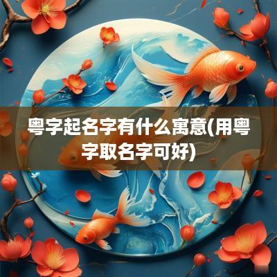 粤字起名字有什么寓意(用粤字取名字可好)
