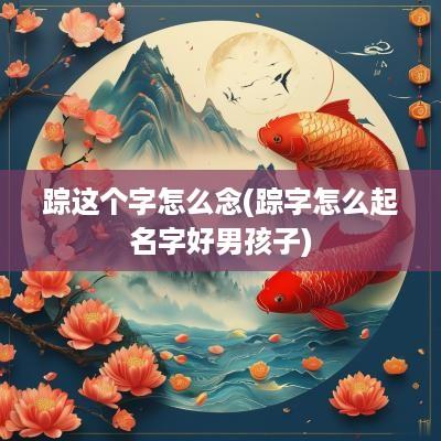 踪这个字怎么念(踪字怎么起名字好男孩子)