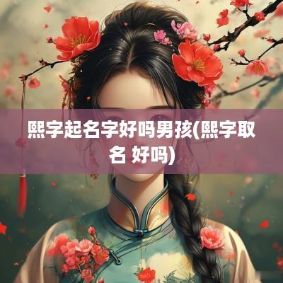 熙字起名字好吗男孩(熙字取名 好吗)