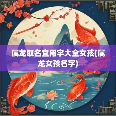 属龙取名宜用字大全女孩(属龙女孩名字)
