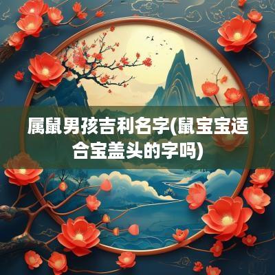 属鼠男孩吉利名字(鼠宝宝适合宝盖头的字吗)