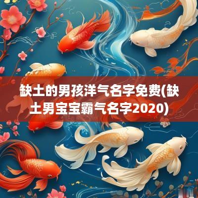 缺土的男孩洋气名字免费(缺土男宝宝霸气名字2025)