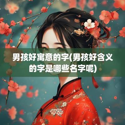 男孩好寓意的字(男孩好含义的字是哪些名字呢)