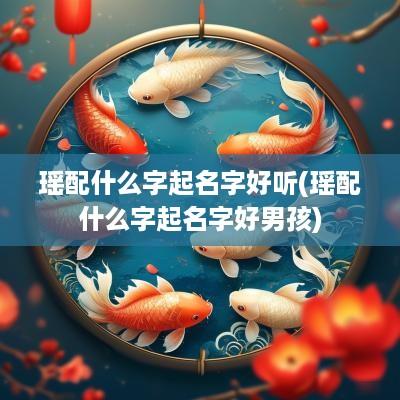 瑶配什么字起名字好听(瑶配什么字起名字好男孩)