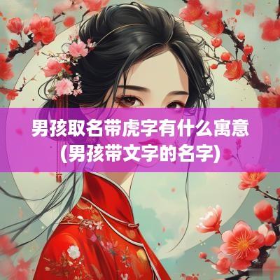 男孩取名带虎字有什么寓意(男孩带文字的名字)