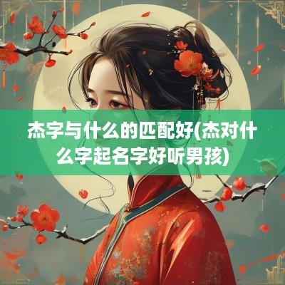 杰字与什么的匹配好(杰对什么字起名字好听男孩)