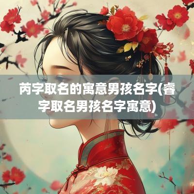 芮字取名的寓意男孩名字(睿字取名男孩名字寓意)