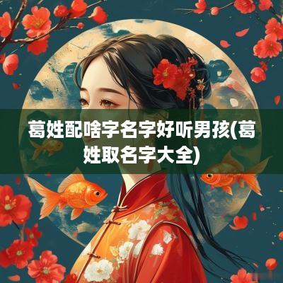 葛姓配啥字名字好听男孩(葛姓取名字大全)