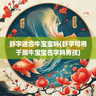 舒字适合牛宝宝吗(舒字可用于属牛宝宝名字吗男孩)