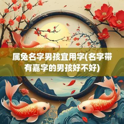 属兔名字男孩宜用字(名字带有嘉字的男孩好不好)