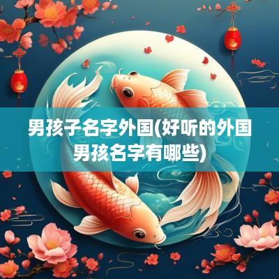 男孩子名字外国(好听的外国男孩名字有哪些)