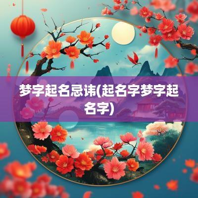 梦字起名忌讳(起名字梦字起名字)