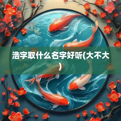 浩字取什么名字好听(大不大)