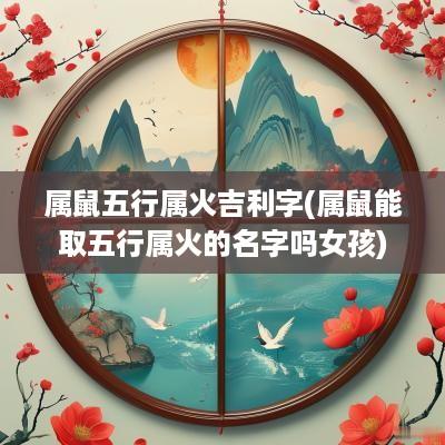 属鼠五行属火吉利字(属鼠能取五行属火的名字吗女孩)
