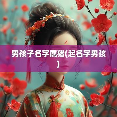 男孩子名字属猪(起名字男孩)