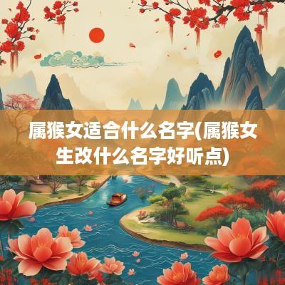 属猴女适合什么名字(属猴女生改什么名字好听点)