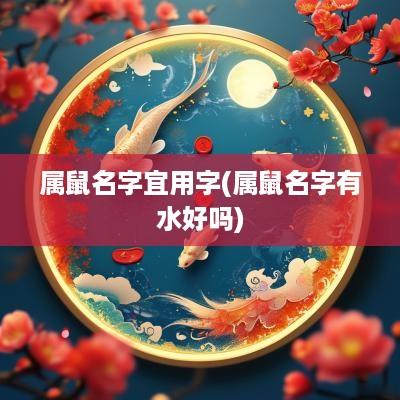 属鼠名字宜用字(属鼠名字有水好吗)