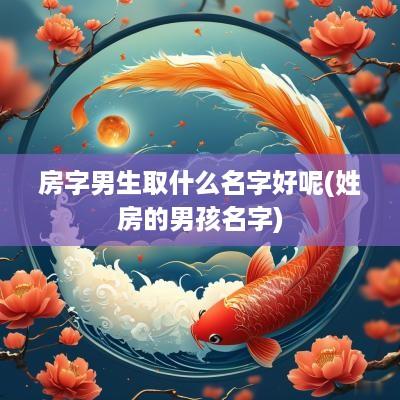 房字男生取什么名字好呢(姓房的男孩名字)