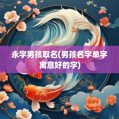 永字男孩取名(男孩名字单字寓意好的字)