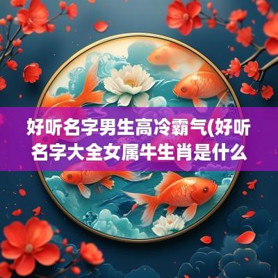 好听名字男生高冷霸气(好听名字大全女属牛生肖是什么)