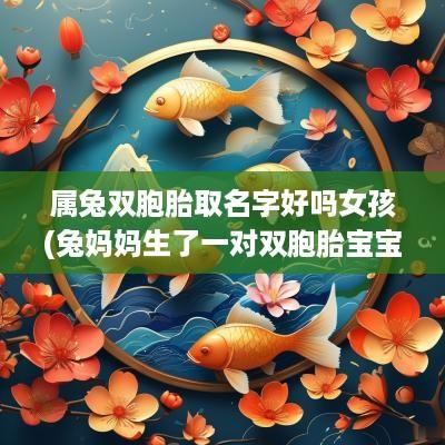 属兔双胞胎取名字好吗女孩(兔妈妈生了一对双胞胎宝宝)