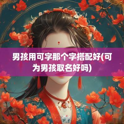 男孩用可字那个字搭配好(可为男孩取名好吗)