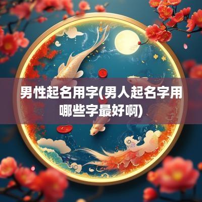 男性起名用字(男人起名字用哪些字最好啊)