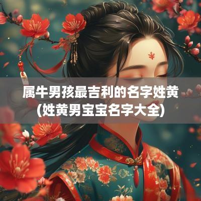 属牛男孩最吉利的名字姓黄(姓黄男宝宝名字大全)