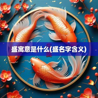 盛寓意是什么(盛名字含义)