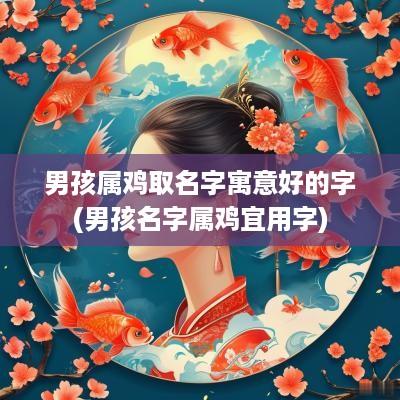 男孩属鸡取名字寓意好的字(男孩名字属鸡宜用字)