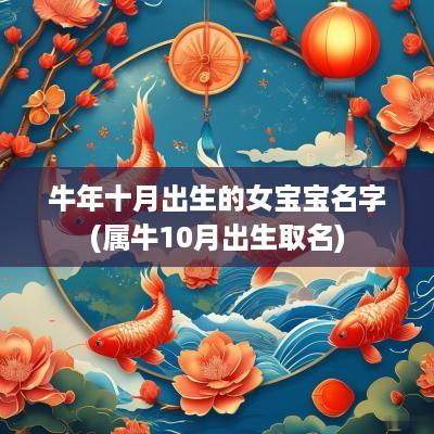 蛇年十月出生的女宝宝名字(属牛10月出生取名)