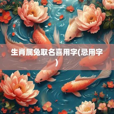 生肖属兔取名喜用字(忌用字)