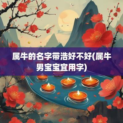 属牛的名字带浩好不好(属牛男宝宝宜用字)