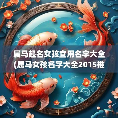 属马起名女孩宜用名字大全(属马女孩名字大全2015推荐)