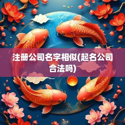 注册公司名字相似(起名公司合法吗)