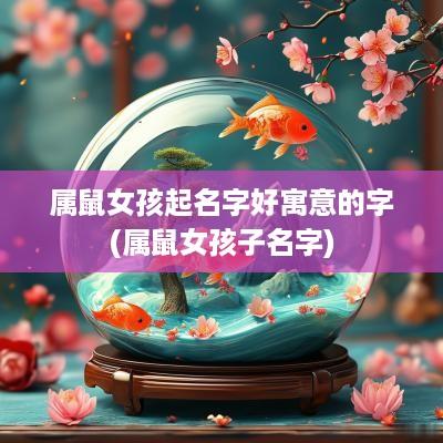 属鼠女孩起名字好寓意的字(属鼠女孩子名字)