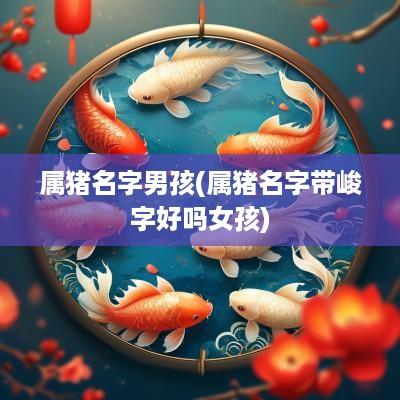 属猪名字男孩(属猪名字带峻字好吗女孩)