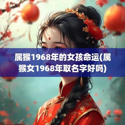 属猴1968年的女孩命运(属猴女1968年取名字好吗)