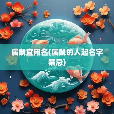 属鼠宜用名(属鼠的人起名字禁忌)