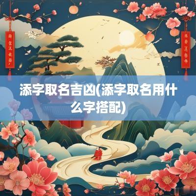 添字取名吉凶(添字取名用什么字搭配)