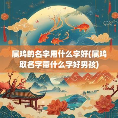 属鸡的名字用什么字好(属鸡取名字带什么字好男孩)
