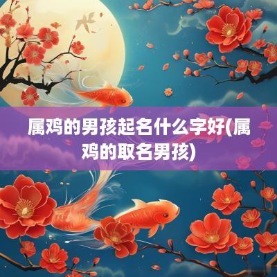 属鸡的男孩起名什么字好(属鸡的取名男孩)