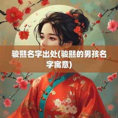 骏熙名字出处(骏熙的男孩名字寓意)
