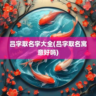 吕字取名字大全(吕字取名寓意好吗)