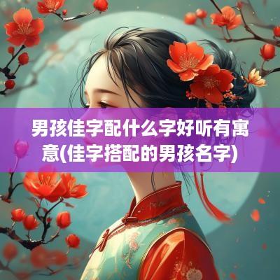 男孩佳字配什么字好听有寓意(佳字搭配的男孩名字)