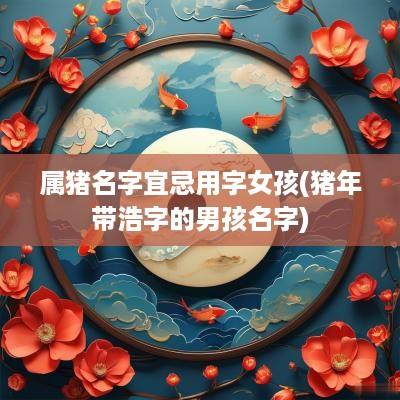 属猪名字宜忌用字女孩(猪年带浩字的男孩名字)